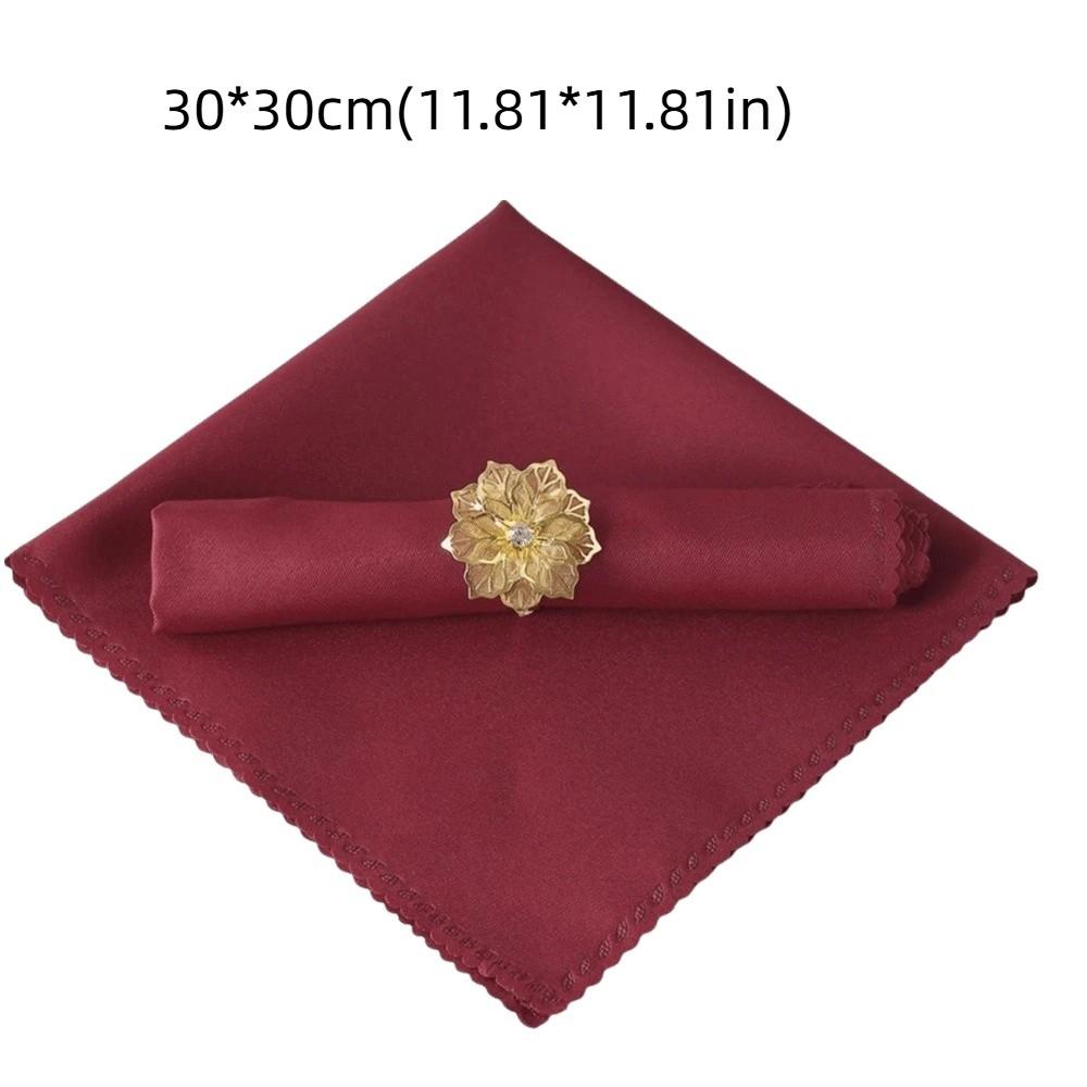 10pcs 30x30cm Table Napkins Washable Smooth Texture Dinner Napkins Multiple Colors Stain-Resistant Cloth Napkins