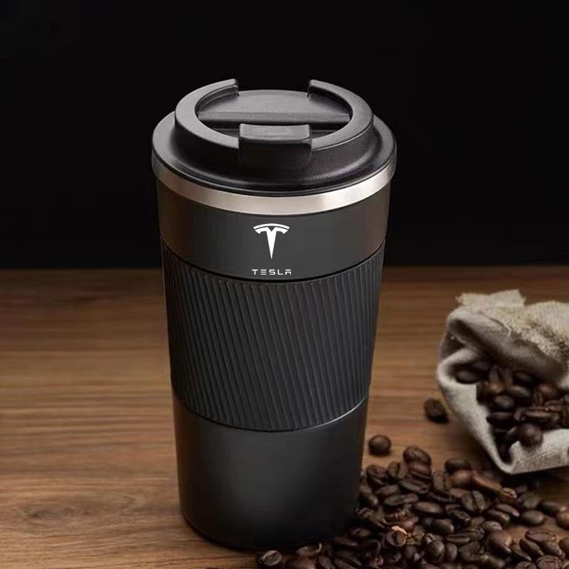 Stainless Steel Coffee Cup Office Mug Car Water Cups Fashion Mug For Tesla Model 3 Model S Model X Model Y Car Logo Accessories