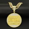 Exaggerated Large Round Pendant Necklace - Trendy Hip Hop Cuban Chain for Men