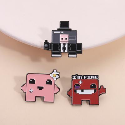 Jumping Game Enamel Pins Custom I'M FINE Brooches Lapel Badges Clothes Funny Jewelry Gift for Kids Friends