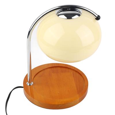 Candle Warmer Lamp Wooden Rack Iron Stand Glass Lampshade Decorative Retro Candle Melting Lamp with