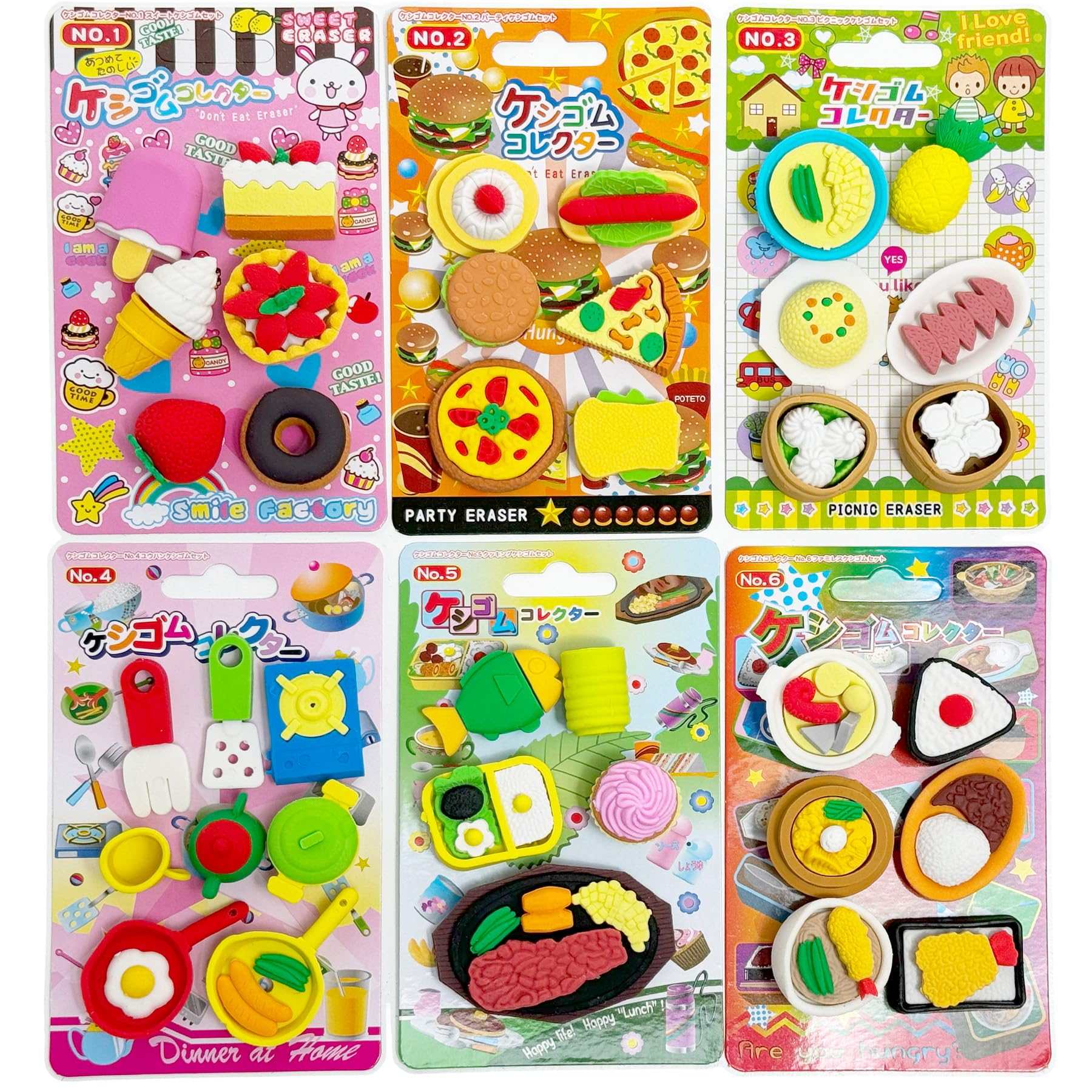 

Eraser Collector Set 6 (6 types, packs)