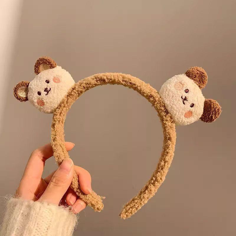 Adorable 2024 Cartoon Hair Tie & Plush Headband Set for Women - Cute Hair Accessories & Gift