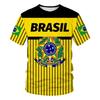 Brazilian Flag Men's Graphic T-shirt Clothing 3D Printing Brazilian Football T-shirt Football Club T-shirt