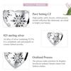 WOSTU Exquisite Snowflake Pattern Heart Shape 925 Sterling Silver Charm Beads Fit Bracelet Bangle Fine Jewelry