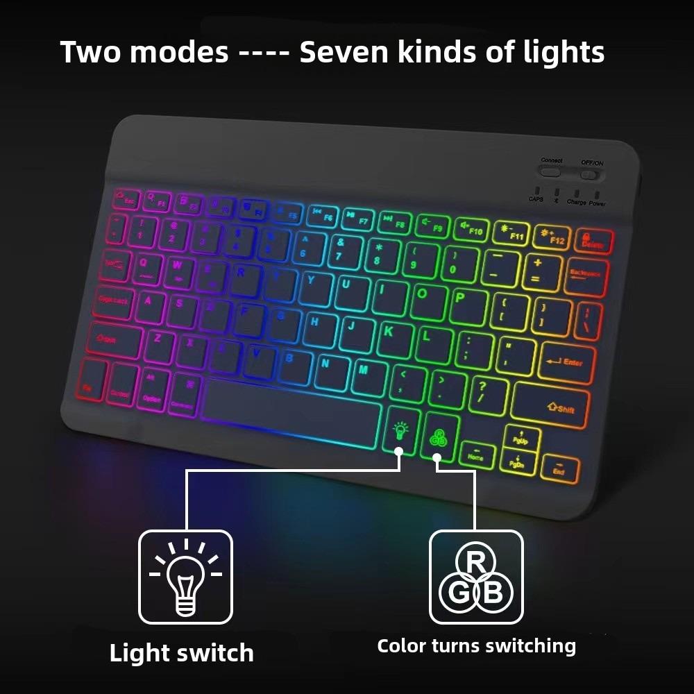 Bluetooth Keyboard Set with Mouse Backlit Keyboard for Phone Tablet