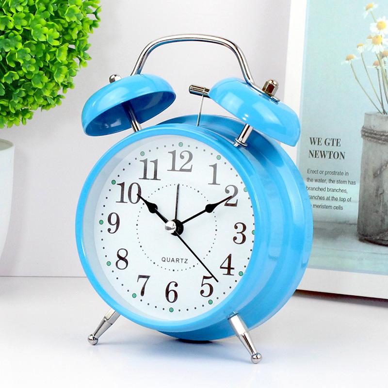 Simple 4-inch Ringing Alarm Clock for Students To Use for Home Bedside Silent Sweep Second Ringing Clock Clock Function Modern and Simple