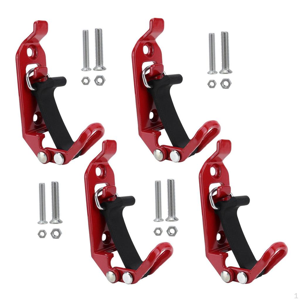 Mounting Kit (4 Pieces) with Metal And Rubber Clamps for Roof . Lightweight Portable, It Allows