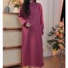 Knitted Sweater Skirt Women's New Autumn and Winter Loose Semi-turtleneck Dress Tassel Inner with Bottom Skirt