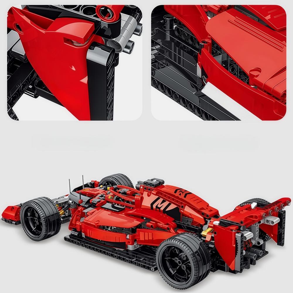 Non-Toxic 1200Pcs Super Racing Car Building Blocks Sets Technical Moc Model Creative 3D Display Bricks Christmas Gifts For Adults Kids