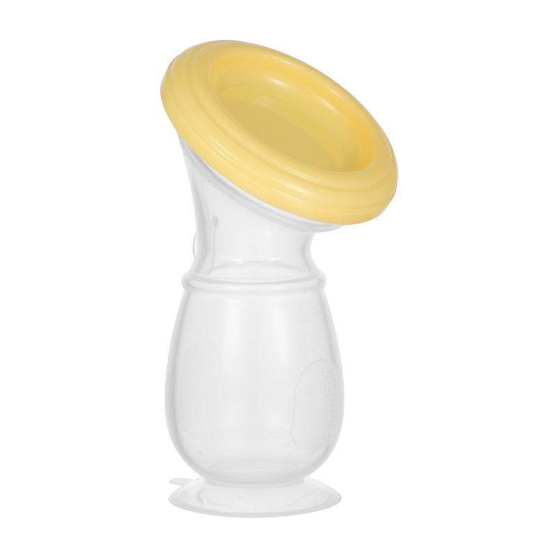 

All-Silicone Suction Cup Breast Pump: Manual Milk Collector with Anti-Overflow Feature жёлтый