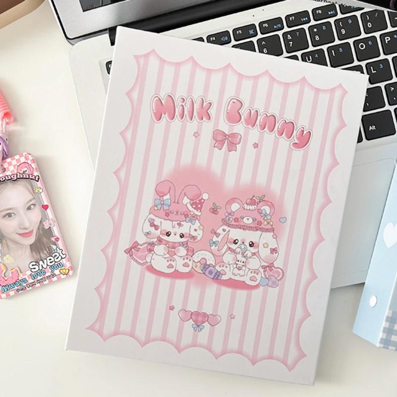 Kawaii Bunny Rabbit Photo Album A5 Photo Card Binder Cute Collection Book 3 Inch Kpop Idol Card 160 Pockets New 2025 Wholesales