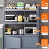 Beifu 4-Tier Kitchen Storage Rack with Guardrail