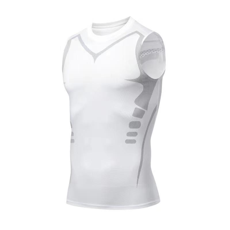 Men's Quick-Dry Sleeveless Compression Tank for Fitness and Basketball
