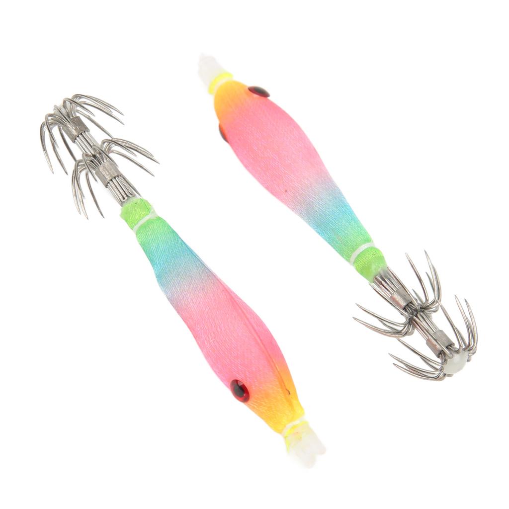 Squid Hook Intensive Luminous Stainless Steel Cuttlefish Jig Polishing Double Row Fishing Bait
