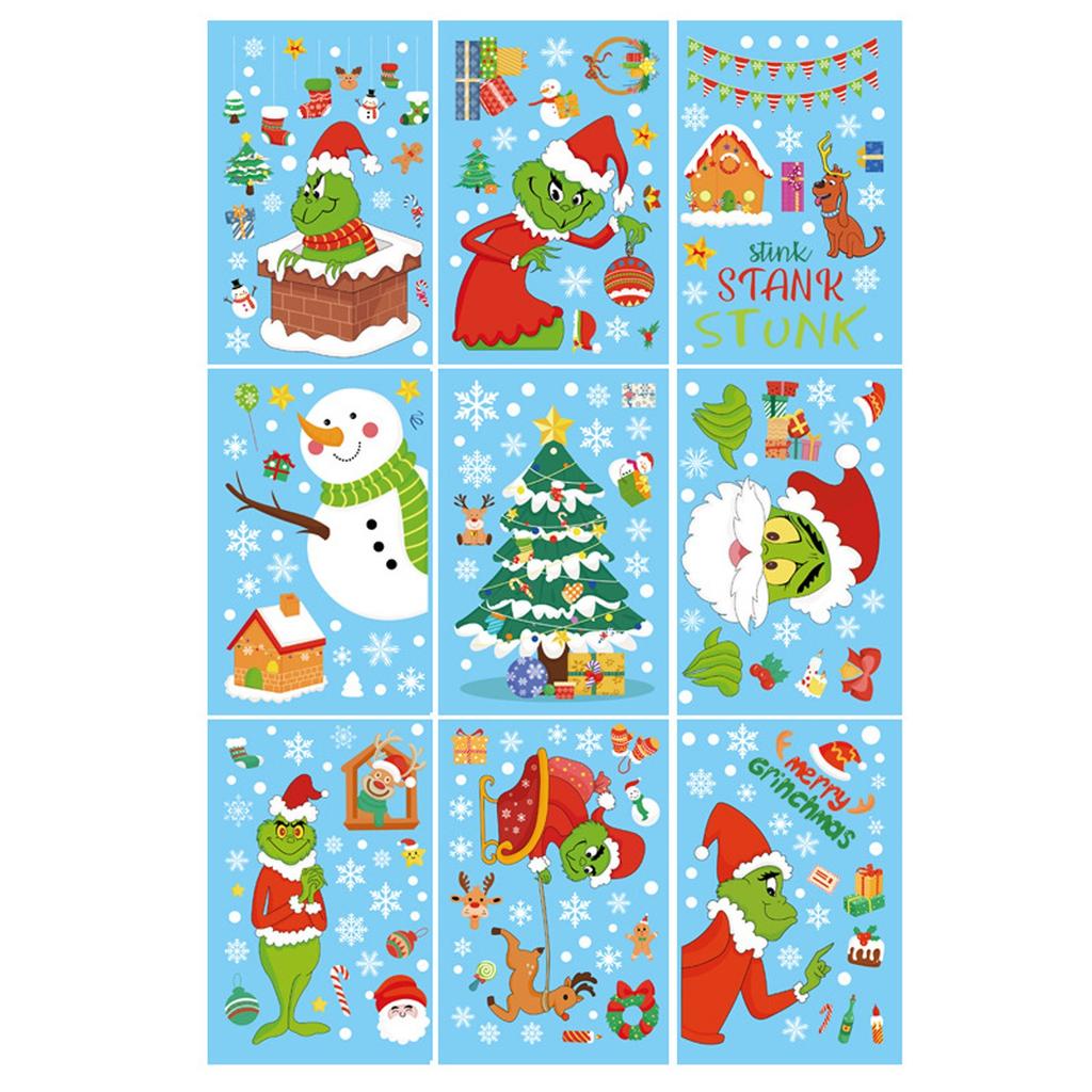 Christmas Electrostatic Window Sticker  Spirit Sticker Window Glass Sticker