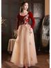 New Chinese Bridal Toast Morning Robe 1011 New Long Sleeve Engagement Return Banquet Temperament Small Evening Dress