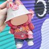 Yousheng Doll Clothes Set Stylish Overalls Knitted Sweater Outfit for 15-17cm Dolls Fashionable Dress Up Accessories