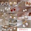 Minimalist Pearl Stud Earrings Women 2026 Fashion Geometric Design Stainless Steel Hypoallergenic