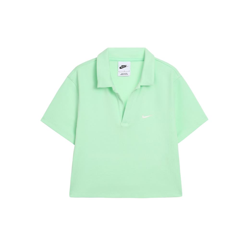 New Nike Sportswear Essentials Series Polo Shirt Women's Vapor Green DV7885-376