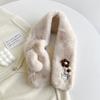 Winter thickened warm imitation rabbit fur fake collar scarf, warm fluffy scarf
