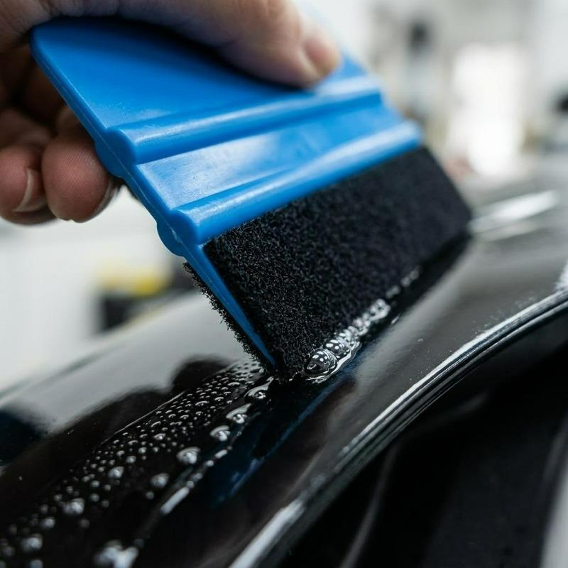 Window Tint Squeegee Felt Edge Wrap Squeegee Wallpaper Tool Decal Applicator Film Bubble Removal Vinyl Scraper Blade