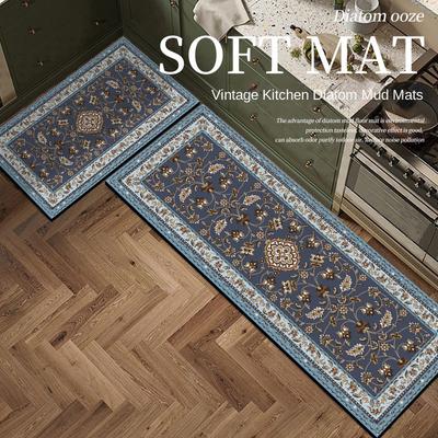 Kitchen Mat Bathroom Mats  Non-slip Absorbent  Foot Rugs Machine Washable Diatomite Mud Quick Dry Washable Easy To Handle