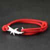 Simple Style Marine String Bracelet For Men Double Layer Sliding Adjustable Shark Braslet Surfing Nautical Rope Braclet Pulseria