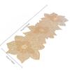 1 Pc Gold Meal Mat Flower Shaped Vinyl Table Runner Waterproof Washable Table Mats Non Slip Table Runners Holidays Parties Decor