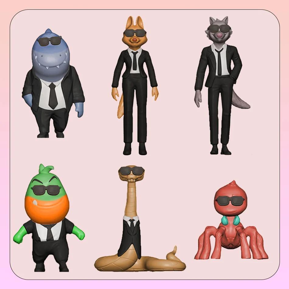 6Pcs/Set the Bad Guys 2 Action Figures Anime Model Toys Cake Topper Decorations Collectible Figurines for Kids & Adults