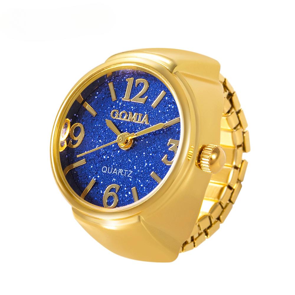 Paar Fingeruhr Ring Vintage Punk Elastisches Legierungsband Herren Damen Schmuck Uhr Römische Ziffern Zifferblatt 28 Stile Mini Quarzuhren