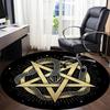 1pc Snake Pentagram Office Round Area Rug, Indoor Mat Suitable For Office, Under Office Chairs Bedroom Living Room Home Decor, Room Deco