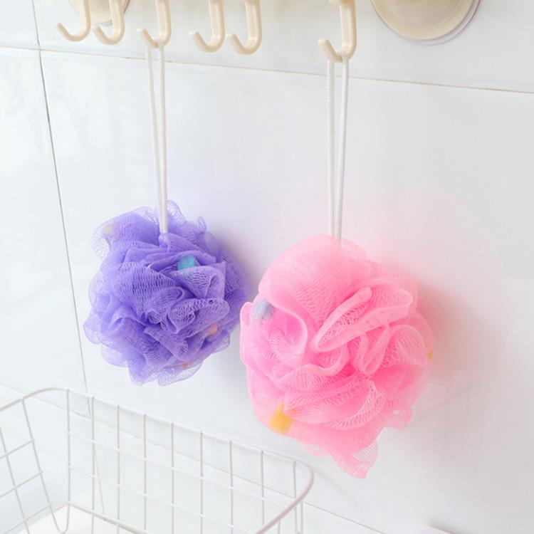 Large Sponge Bath Ball, Colored Nylon Back Bath Flower, Jelly Granular Sponge Bath Flower Bath Products