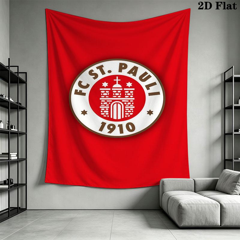 St. Pauli Club Wandbehang Bedruckte Stoffdecke Dekorative Wandteppiche für Schlafzimmer Wohnzimmer Heimdekoration
