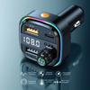 Bluetooth 5.0 FM-sender Håndfri bilradiomodulator MP3-spiller med 22,5W USB superhurtigladeadapter for bil