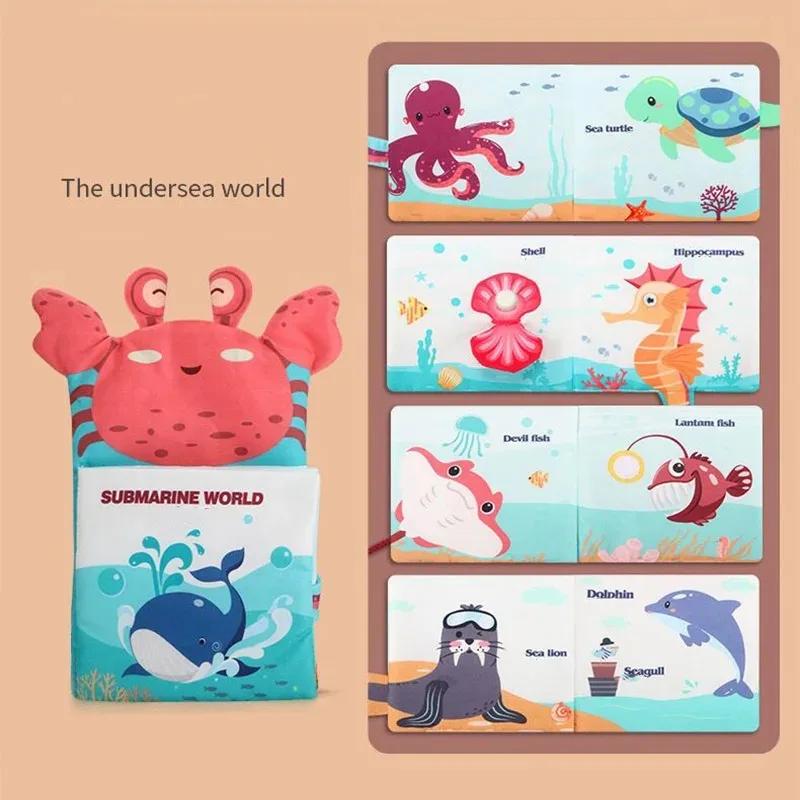 

Infant Tear-resistant Cloth Book - Cartoon Early Education Toy with Hand Doll Enhances Animal Cognition Parent-child Interaction