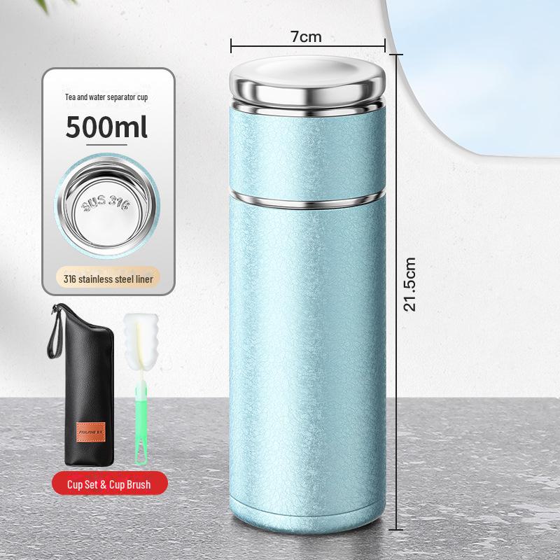 Compact 316 Stainless Steel Tea Infuser Thermos Cup - Portable Water Separation Design for Men and Women, Perfect Gift