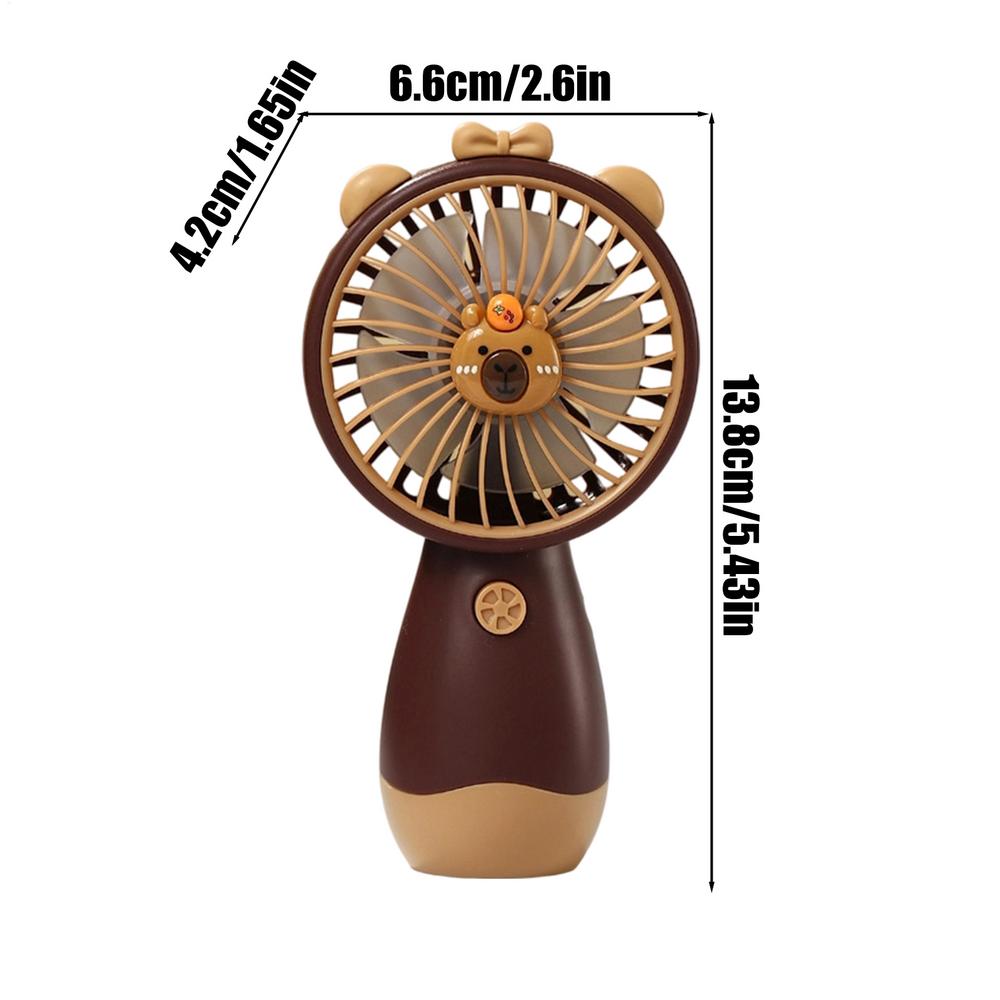 Kapibala Handheld Fan, Cute Cartoon Handheld Fan, USB Rechargeable Portable Fan, Convenient Handheld Cooling Companion