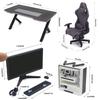 1/12 Puppenhaus Esports Spiele Computer Tastatur Set Schreibtisch Stuhl Set Puppe Arbeitszimmer Möbel Dekor Mikro Szene Requisiten