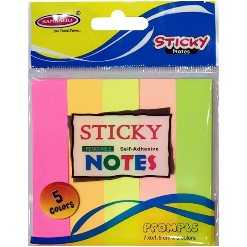 Bambalio Sn-50 (Pack Of 6) Sticky Note Pad, 3X1-Inch