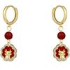 Chinese Style National Style New Dragon Chinese Style Red Earrings Niche Design Versatile Sweet Earrings Light Luxury Personalized Earrings