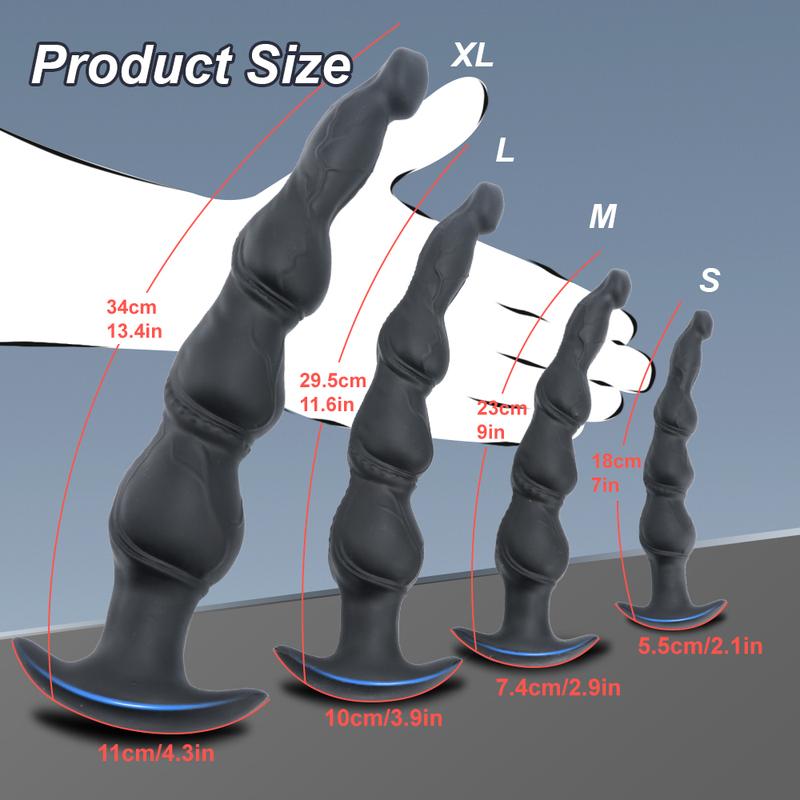 Silicone Anal Butt Plug Prostate Massage Huge Anal Dildo with Flared Base Premium Training Sets Adult Sex Toys for Women Men
