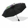 1pc Outdoor Umbrella with Arale and Anime Characters - Automatic Opening/Closing, Portable 3-Fold Design, 8-Rib Iron Frame - Perfect Gift for Fan