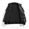 New Contrasting Leather Jacket Couple Autumn Coat