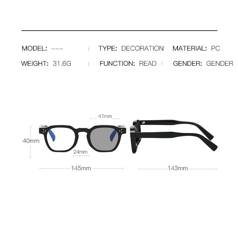 Large Frame Photochromic Reading Glasses Korean Fashion Square Outdoor Color Changing Presbyopia Glasses Grey Lenses in The Sun