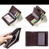 Anti-theft Money Bag for Men, Short Genuine Leather, Vintage Men's Vertical Wallet Bag
