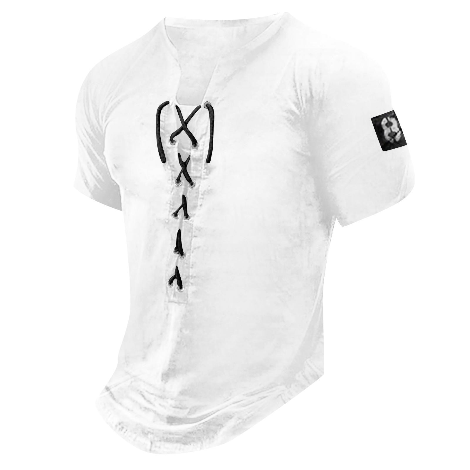 

Мужская модная футболка с коротким рукавом и вышивкой с коротким рукавом и принтом на весну и лето XL белый