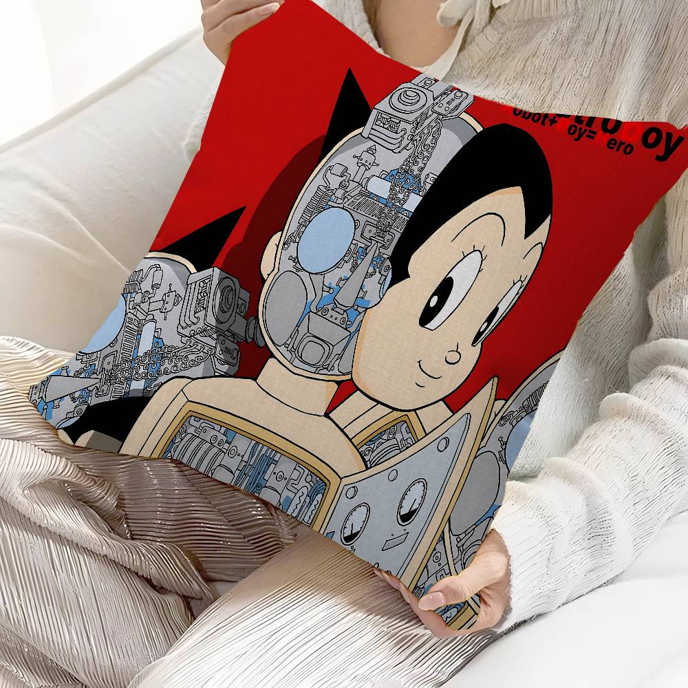 A-Astro Boy Anime Cushion Cover Car Throw Pillow Case For Sofa Car Christmas Gift 40x40cm 45x45cm