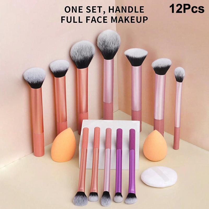 6/7/8/12 szt. Profesjonalny zestaw pędzli do makijażu Cień do powiek Róż Puder sypki Korektor Pędzel do makijażu Rozmiar podróżny Miękkie Włosie Syntetyczne Premium