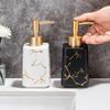 Ceramic Soap Dispenser Marble Detailing Liquid Container For Hand Wash Shampoo And More Refillable